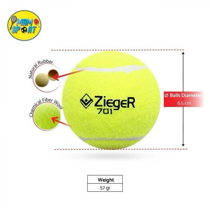 Bola Tenis Tennis Ball ZIEGER 701 Isi 12Pcs Original BS