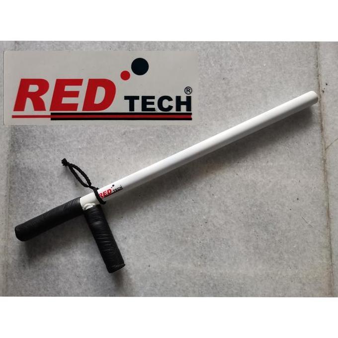 Handiknastujuh - Pentungan Steel Besi T Tongkat Satpam Security REDTECH Putih kuat