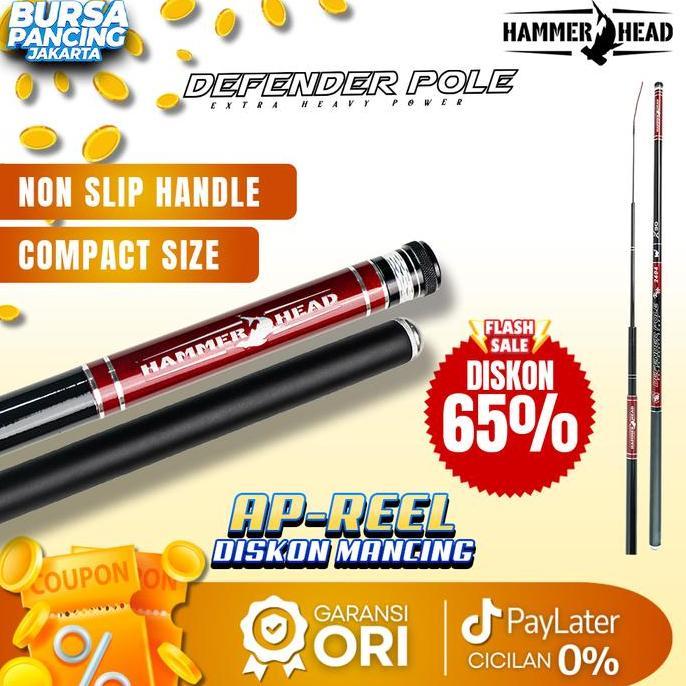 HAMMER HEAD Joran Tegek DEFENDER POLE 240 - 630CM Carbon X30 Extra Heavy Solid Tip Spinning Manxing 