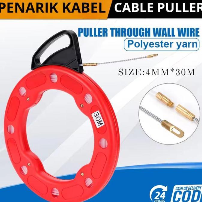 YOGSIXO Penarik Kabel Gulung Nylon Cable Puller 30 Meter Fiberglass Conduit