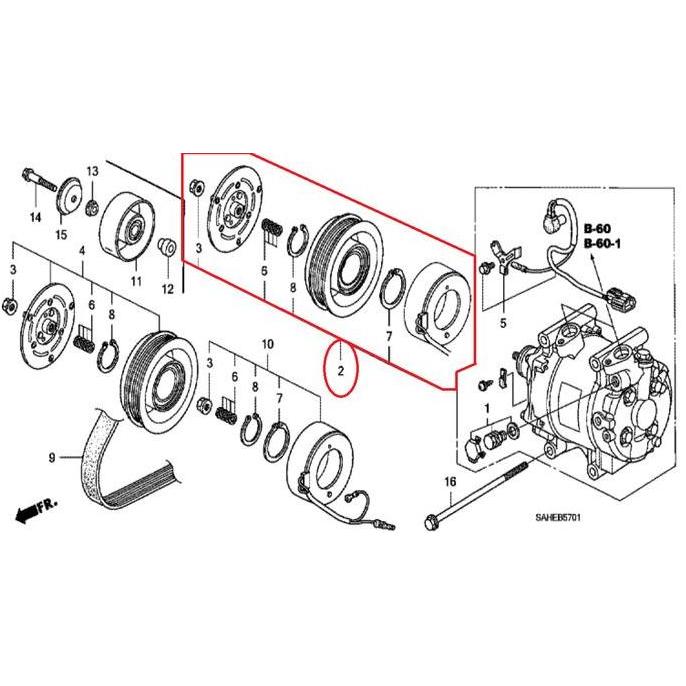 Kompresor Compresor AC JAZZ IDSI / VTEC 2003-2007 Original