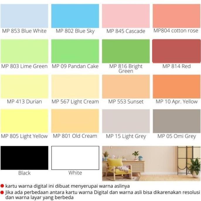 Daminahkelontong - Cat Tembok Musthi Paint Cat Dinding Interior 25 Kg Cat Tembok Dalam Rumah
