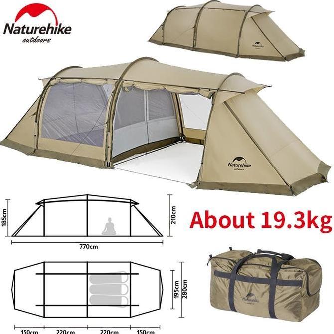 Tenda Naturehike Aries Alpha NH22YW004 Tenda Camping Double Layer Kemah 4 Orang Keluarga Frame Alloy