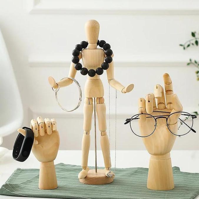 Mannequin Kayu Manekin Kayu Mini Manekin Kayu Full Body Figure Hiasan Meja Patung