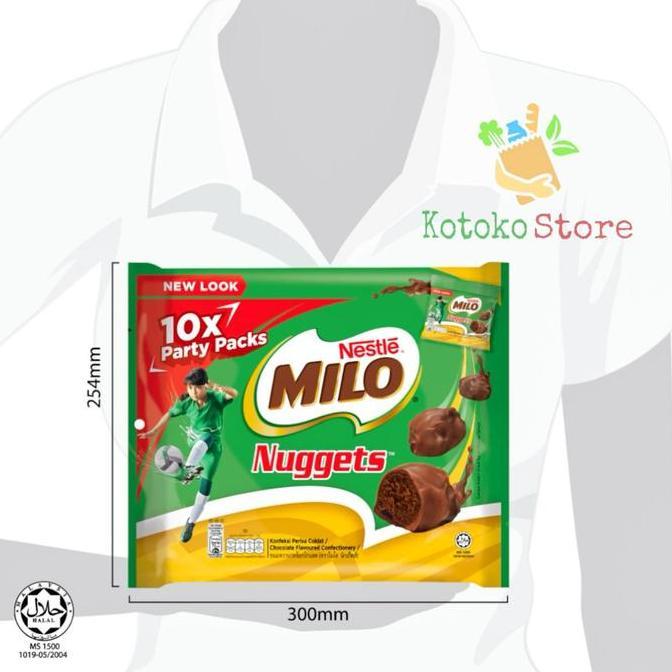 Nestle Milo Nugget Malaysia Party Pack / Milo Coklat Nugget Isi 8 Pack