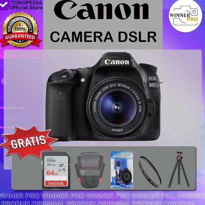 KAMERA CANON EOS 80D KIT 18-55 IS STM / KAMERA CANON 80D/ EOS 80D/ 80D