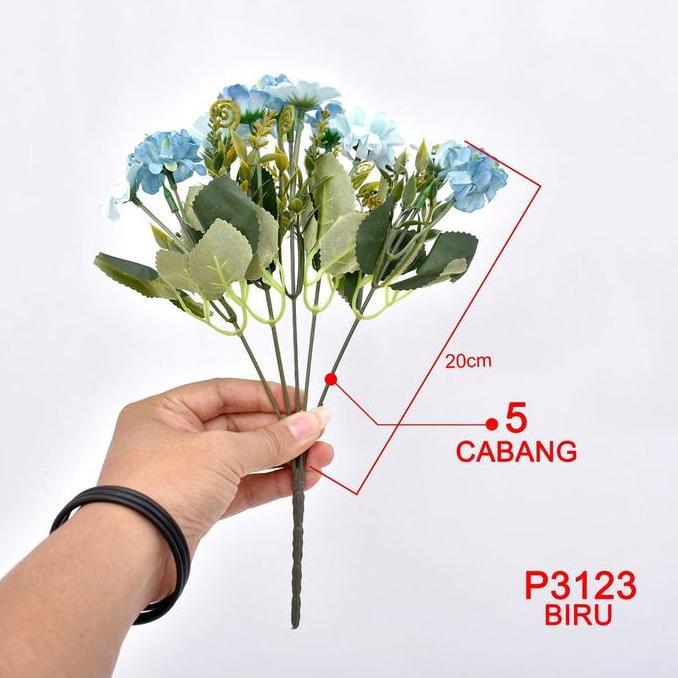 TIKTOK P3123 Bunga Mawar Dekorasi Bahan Plastik (1 Buket 10Kuntum Bunga) Rose