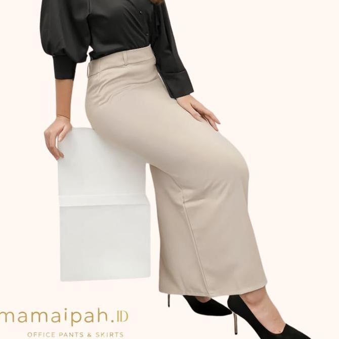 HEMAT LUAR BIASA Rok Span Belah Belakang Rok Kerja Wanita Panjang Rok Formal Kantor Wanita HEMAT LUA