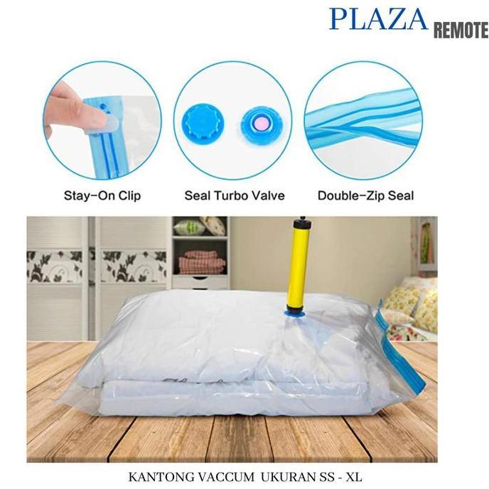 REDDAR PLASTIK VACUM KOMPRESI TAS BAJU BANTAL BEDCOVER DLL