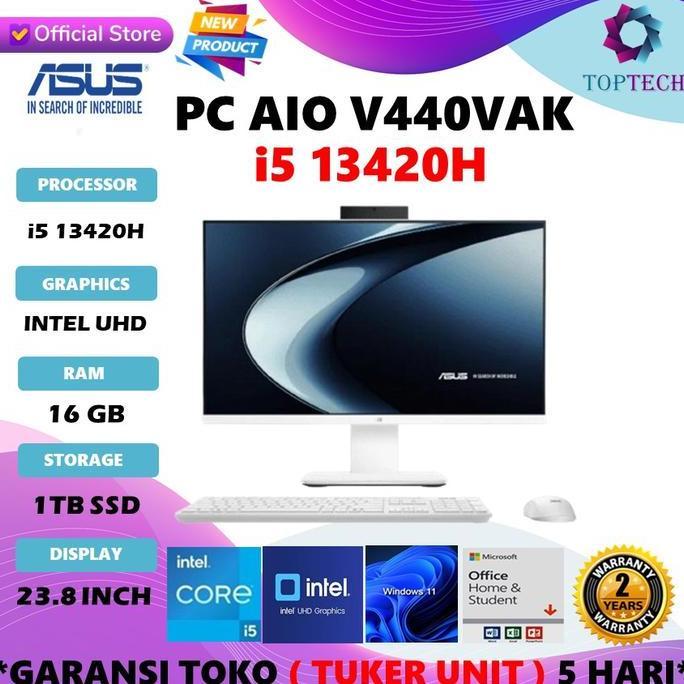 Asus PC AIO | PC Desktop All In One V440VAK i5 13420H 16GB 1TB SSD 23.8FHD W11 OHS