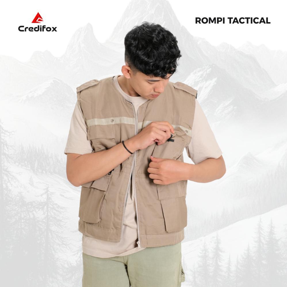 BESTPROMO CREDIFOX Rompi tactical - rompi cargo - vest pria casual - rompi safety proyek - rompi ves