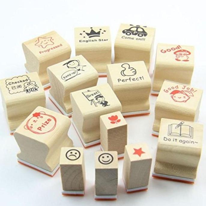 SASCALA Stempel Penilaian Reward Anak Tk Stempel Emoji Reward Stempel Nilai Guru