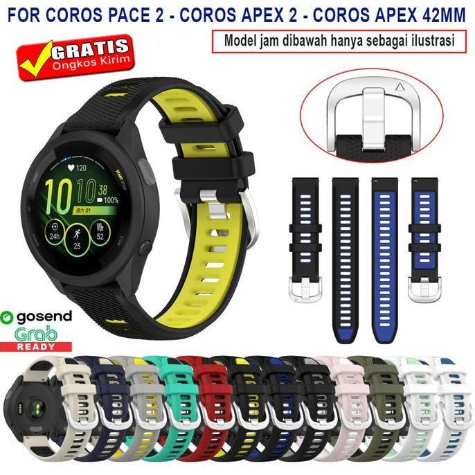 STRAP TALI JAM FOR COROS PACE 2 - COROS APEX 2 - COROS APEX 42MM MODEL GM TWOTONE RUBBER 20MM