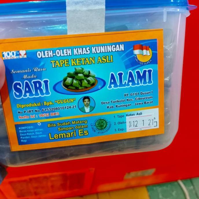 Tape ketan "Sari Alami" Khas Kuningan Isi - 32 bungkus khas kuningan