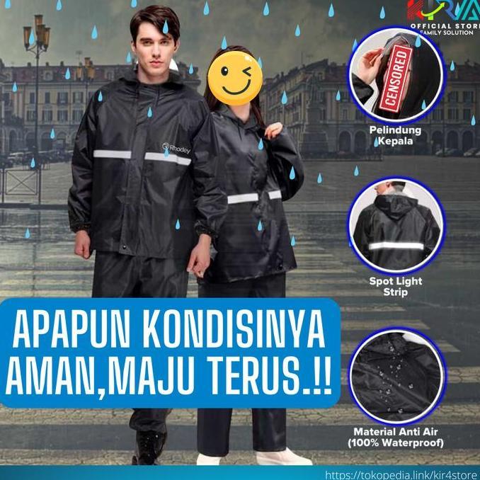 Jas Hujan Setelan Premium Pria WANITA-RAIN COVER-RAIN COAT-WATERPROOF