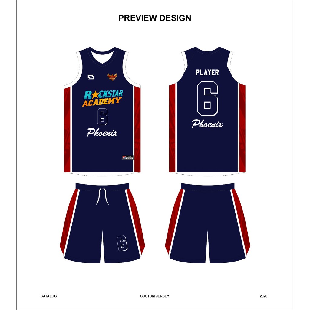 CUSTOM JERSEY BASKETBALL ROCKSTAR ACADEMY
