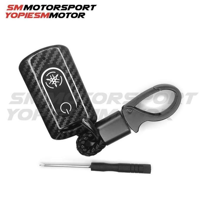 Cover Remote Kunci Smart Key Motor Yamaha NMAX Premium Keyless Carbon