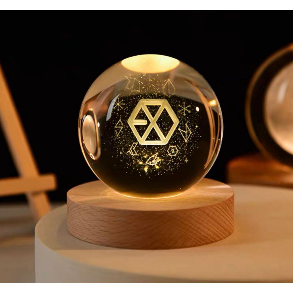 Sq Lampu Kristal EXO kpop/lampu tidur Hias LED Korea Diskon