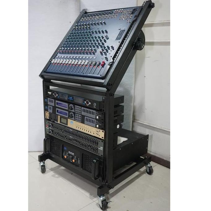 Rack Power 10 U / Rack Mixer Audio 16 Ch / Rack Acc Sound System / Rack Mixer Full Besi