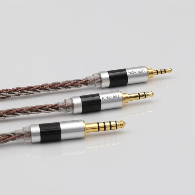 Tripowin C8 8-Core Silver Copper Foil Upgrade Kabel Iem Mic/No Mic