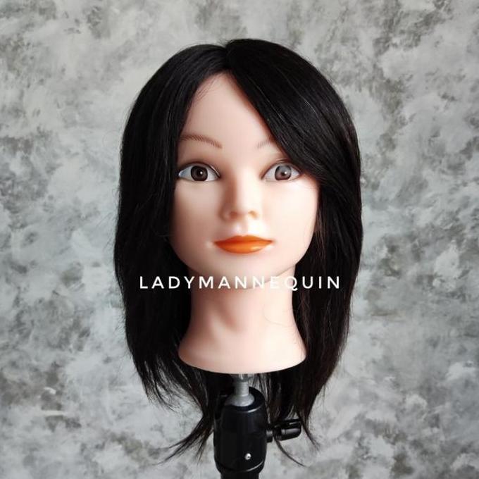 LADY MANNEQUIN (FLEUR) Manekin Rambut Kepala / Patung Rambut / Patung Sanggul / Kepala Patung Rambut