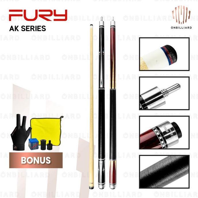 NEW Stick Billiard Fury AK Series AK-1 AK-2 Cue / Stik Billiar Fury AK