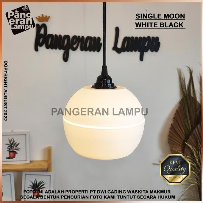TERBARU - Lampu Gantung / Lampu Hias / lampu Void 1 Set MOON isi 1 White
