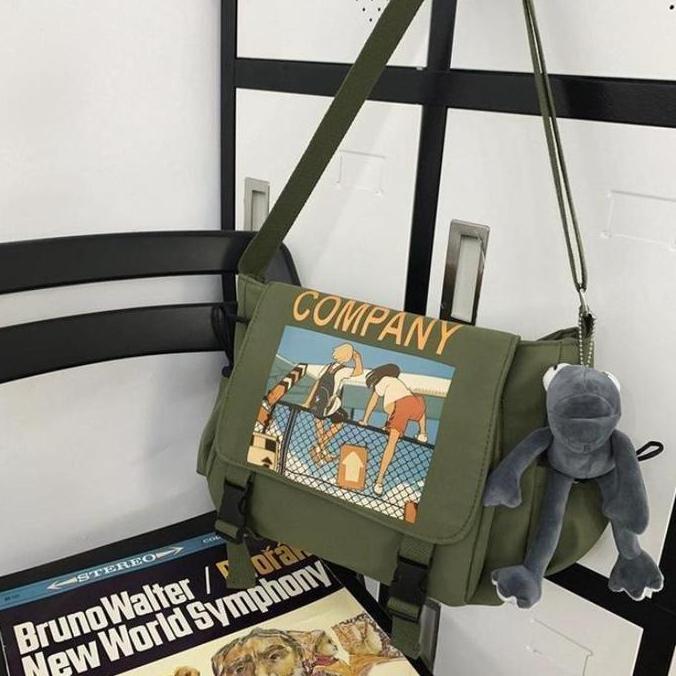 Tas Selempang Pria Keren - Tas Kurir Unisex Gaya Streetwear Kapasitas Besar