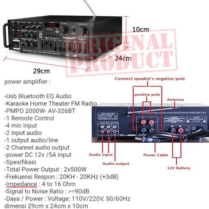 Paket Sound Cafe Restoran Amplifier Usb Bluetooth Speaker 6 Unit
