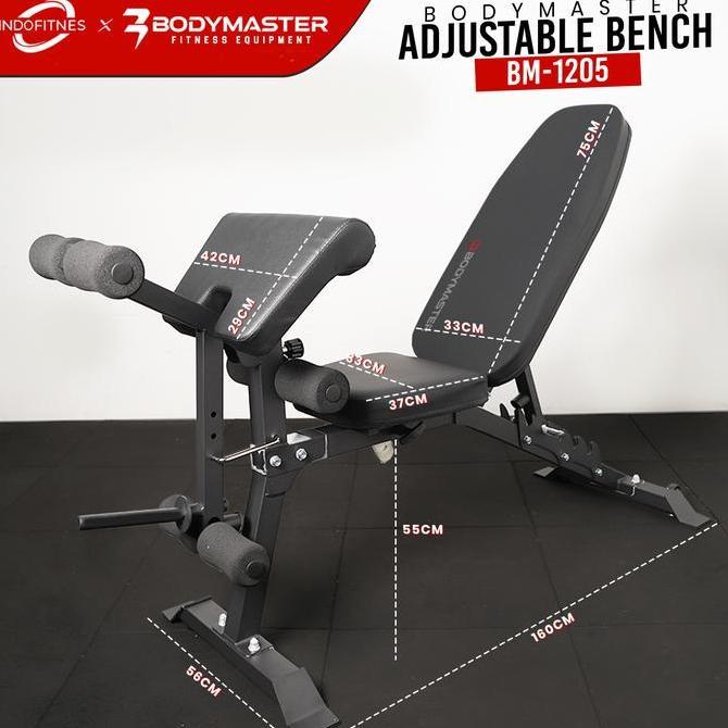 Bodymaster Adjustable Bench Bm-1205He - Gym Bench Bangku Kursi Sit Up Gym Fitness Multifungsi Leg Cu