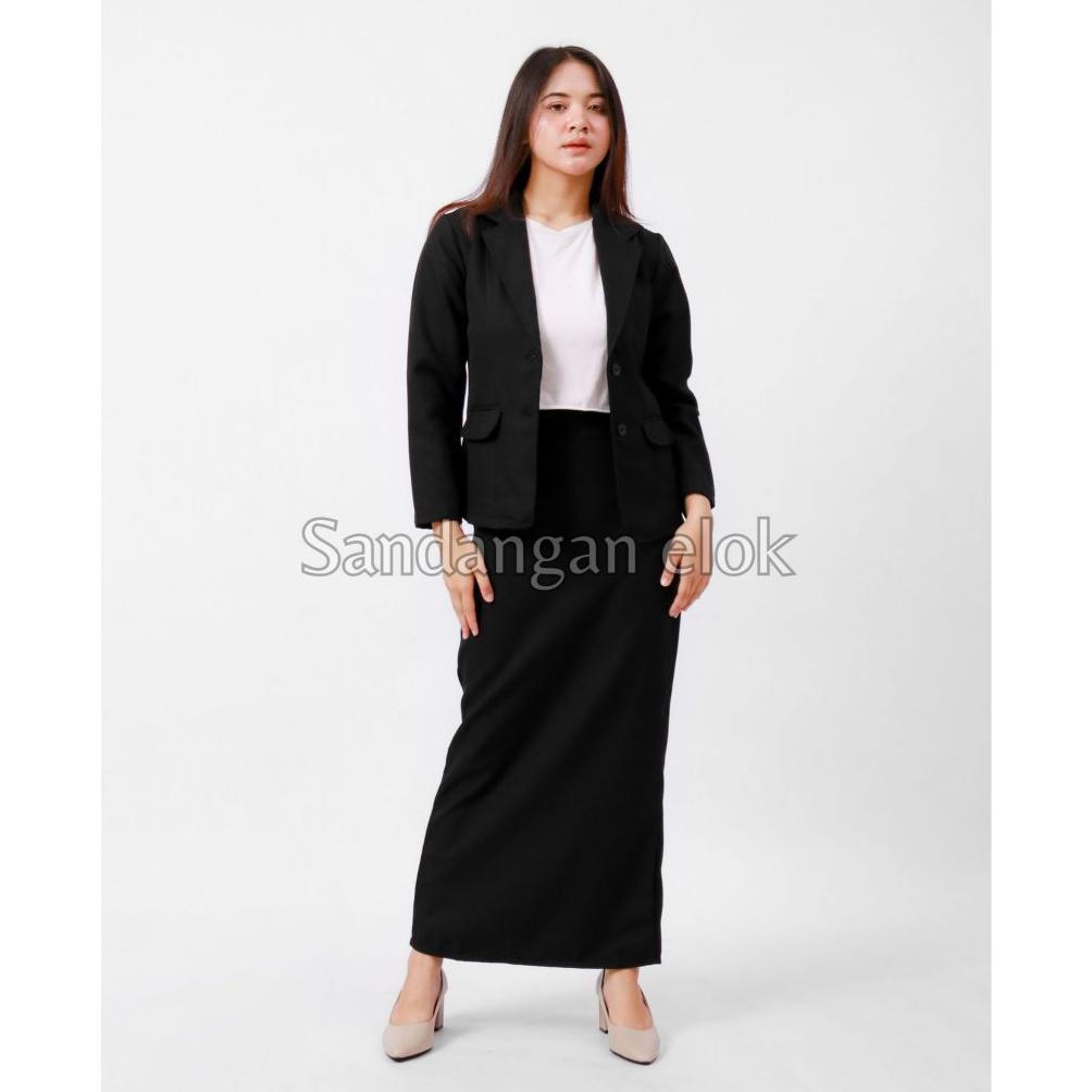 Diskon One Set Jas Sidang Skripsi Wanita | One Set Jas Wisuda Wanita - Setelan Jas Blazer Dan Rok Wa