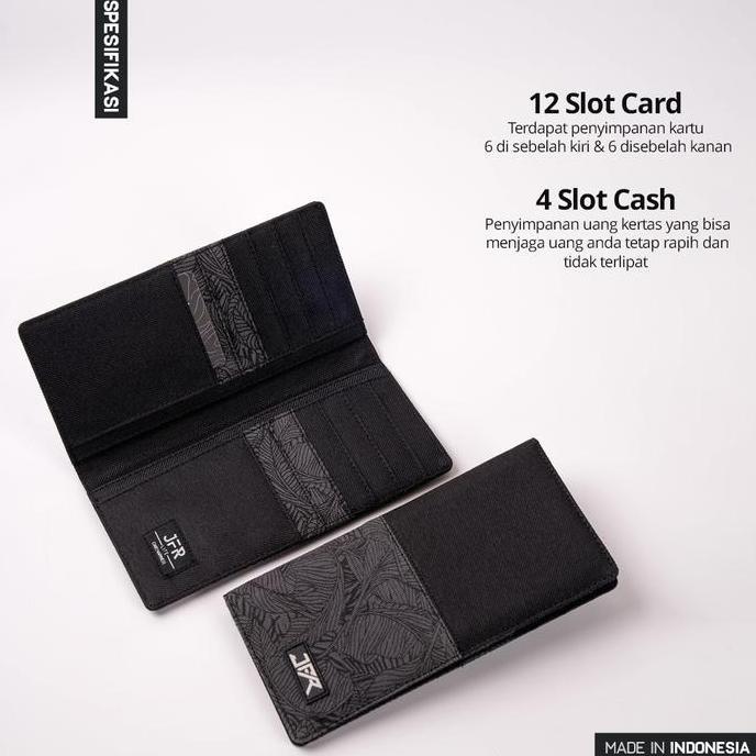 JFR Neo Wallet - Dompet Pria Bahan Kanvas Army JP62