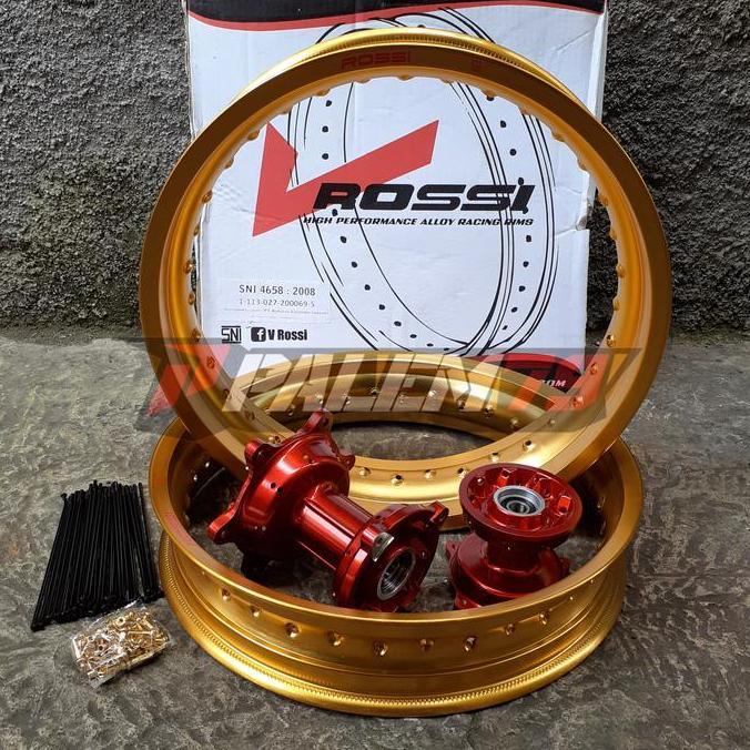 Ready Velgset Gold Supermoto CRF 150 L Velg Velk CRF150 Tromol Merah murah