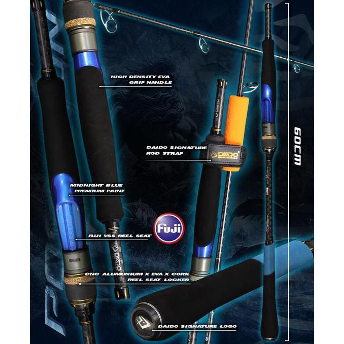 Joran Pancing Daido Poseidon Pro Series Mackarel Hunter Carbon Solid