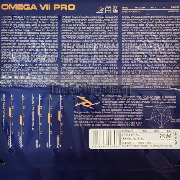 NEW Xiom Omega VII Pro 2.0 - Tenis Meja Pingpong