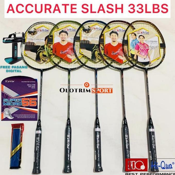 BEBAS ONGKIR - Raket Badminton HIQUA ACCURATE SLASH HQ Hi-qua Original