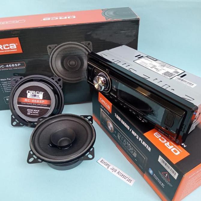 Paket Audio Mobil Head Unit ORCA MP-6250 Dan Speaker 4 Inchi ORCA