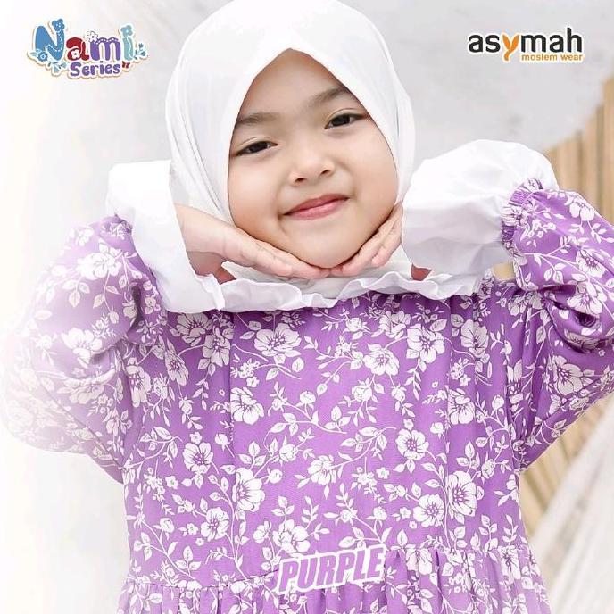 [LIMITED EDITION]GAMIS ANAK RAYON BUNGA NAMI DRESS WARNA PURPLE BY ASYMAH