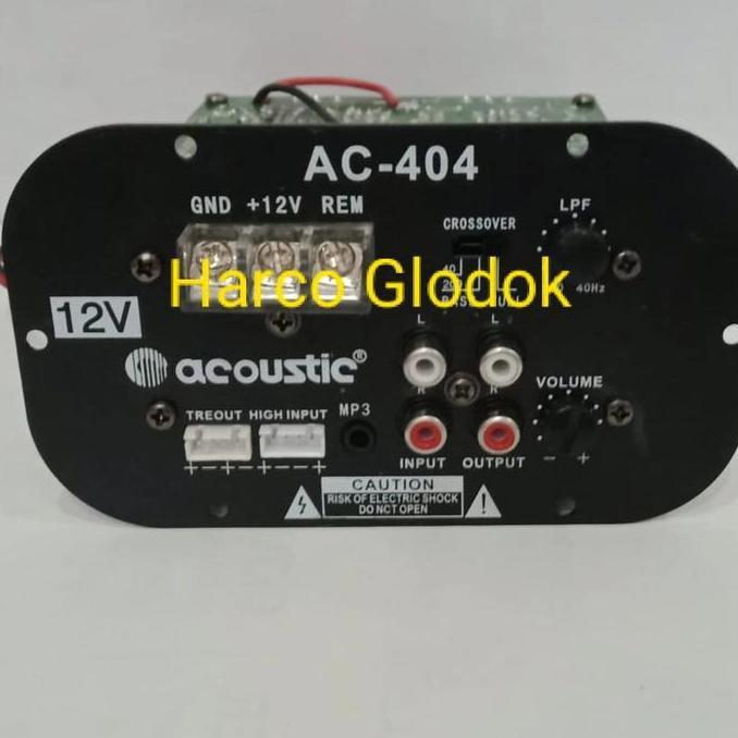 Kit Basstube Aktif Monoblock ACOUSTIC AC-404 STREEO 12volt