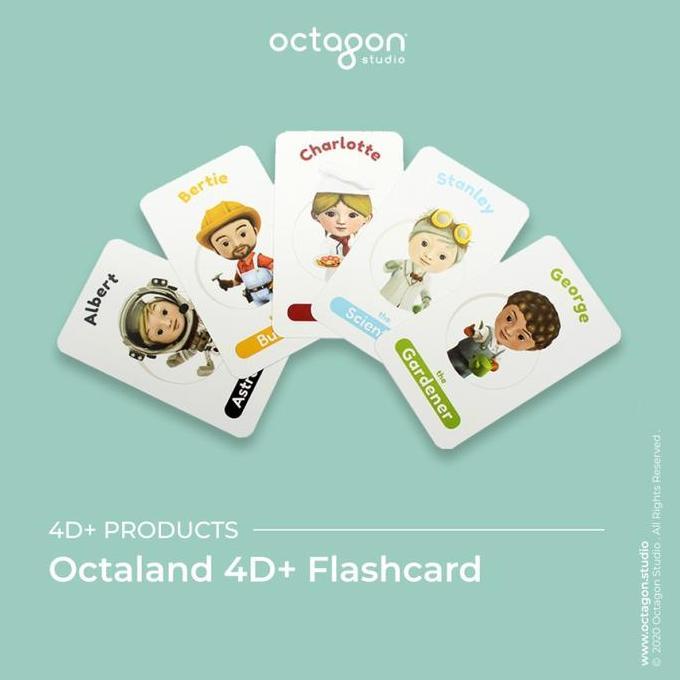 Kartu Octaland 4D+ Flashcard Octagon Studio Mainan Edukasi Anak