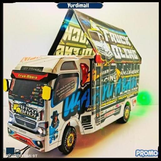 Promo Murah Truk Oleng Miniatur Kayu Full Lampu Kelip Dan Terpal Mainan Edukasi Mainan Viral Horeg B