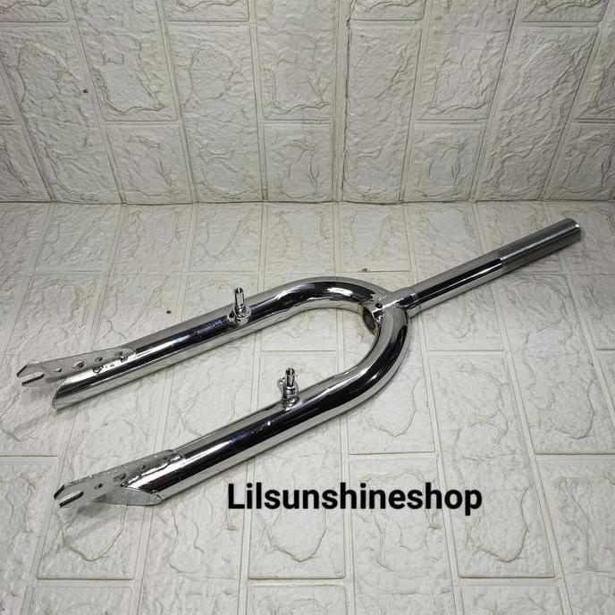 Fork Garpu DRAT HARO Sepeda BMX 20 Jadul Pipa Steertube DRAT-ULIR Standard 25.4mm Chrome Besi Tebal 