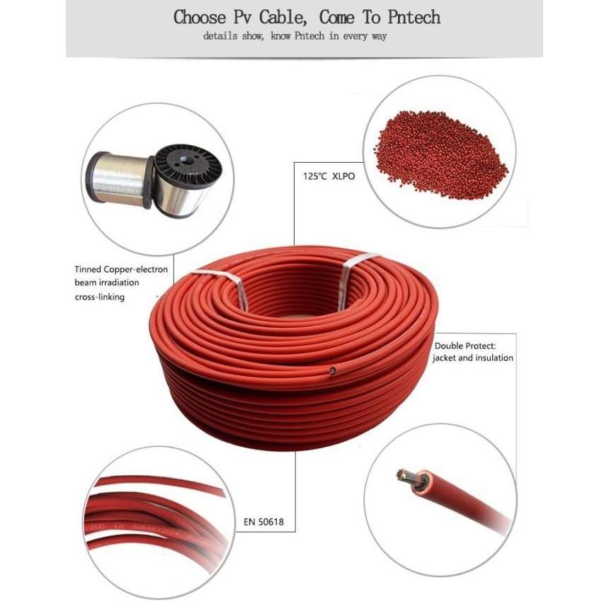Solar PV Cable PV1-F 6 mm 1x6 mm UV Resistance Kabel PLTS