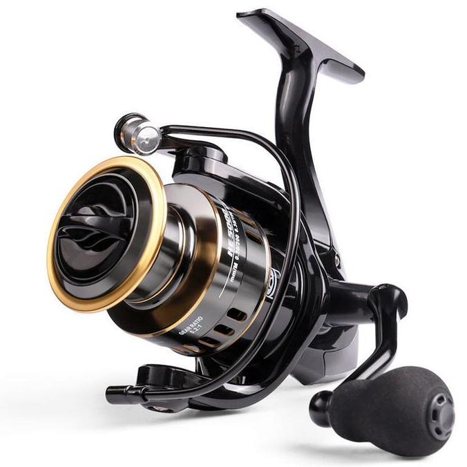 BAYASON Reel Pancing Full Besi 12 Bearing 5.2:1 Metal Fishing Spinning Reel Ril Pancing katrol bahan