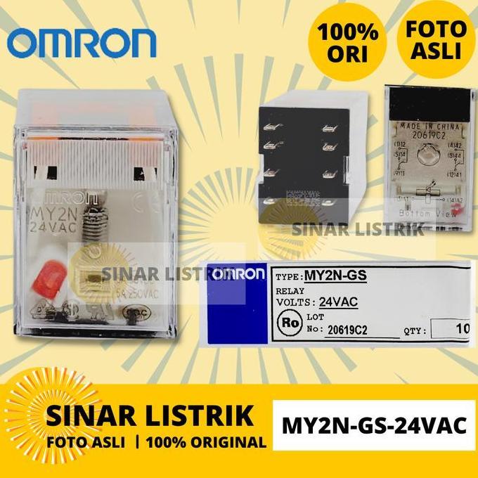 OMRON RELAY MY2N-GS-24VAC MY2N GS 24VAC 8PIN SIAP KIRIM