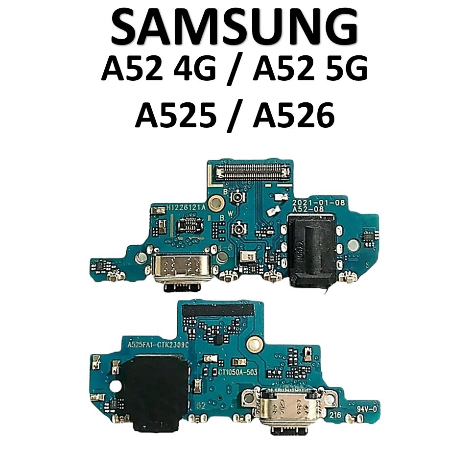 FLEXIBEL PAPAN CAS SAMSUNG A52 4G / A52 5G / A525 / A526 + CONNECTOR CHARGER + CONNECTOR HANDSFREE +