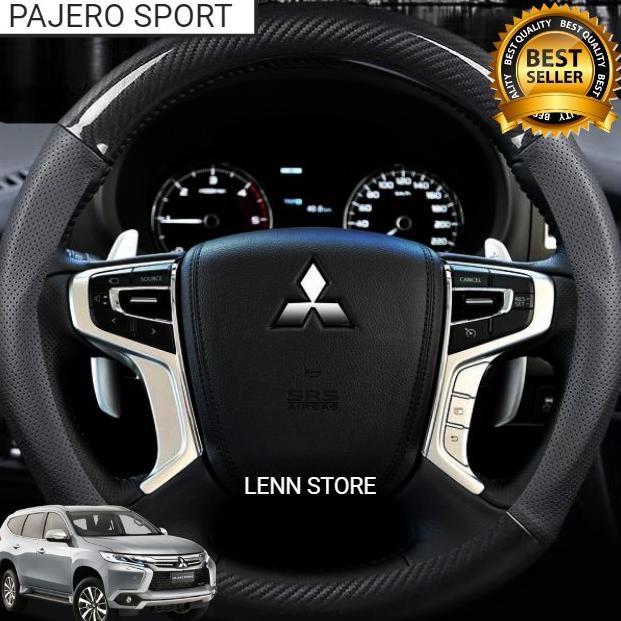 Cover Sarung Stir Carbon Mitsubishi PAJERO SPORT 2017 2018 2019 2020 Diskon