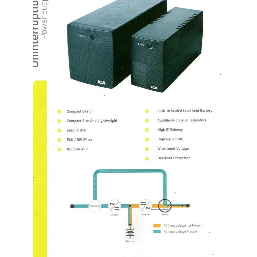 Zena_groupabadi - UPS ICA CN1300 1300VA 650 Watt with AVR Stabilizer ICA UPS CN 1300