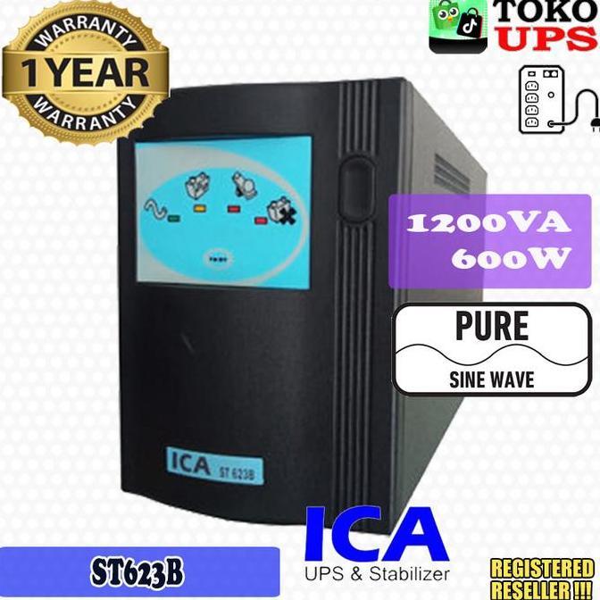 Zena_groupabadi - UPS ICA ST623B Pure Sinewave 1200VA 600 Watt Line Interactive Sinewave