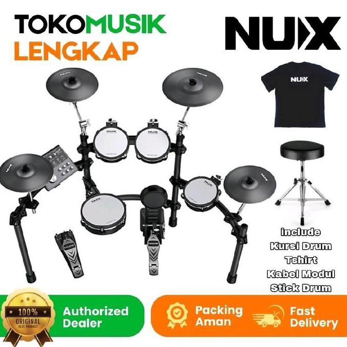 hubafirah - drum elektrik electric drum set nux dm 7 x dm7x drum elektrik nux dm 7x garansi resmi